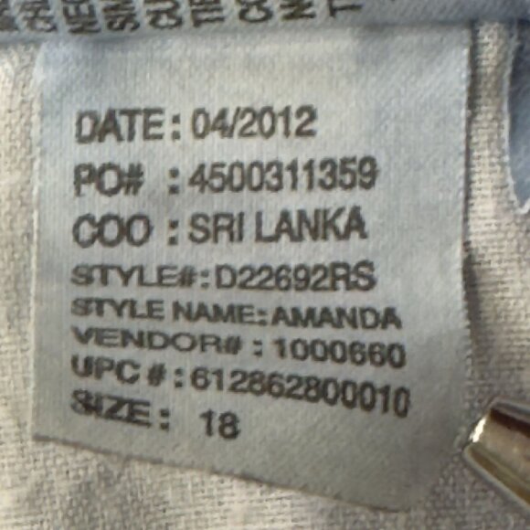 Gloria Vanderbilt Womens Amanda Jeans Size 18 Short Straight Leg Denim Blue - Picture 14 of 15